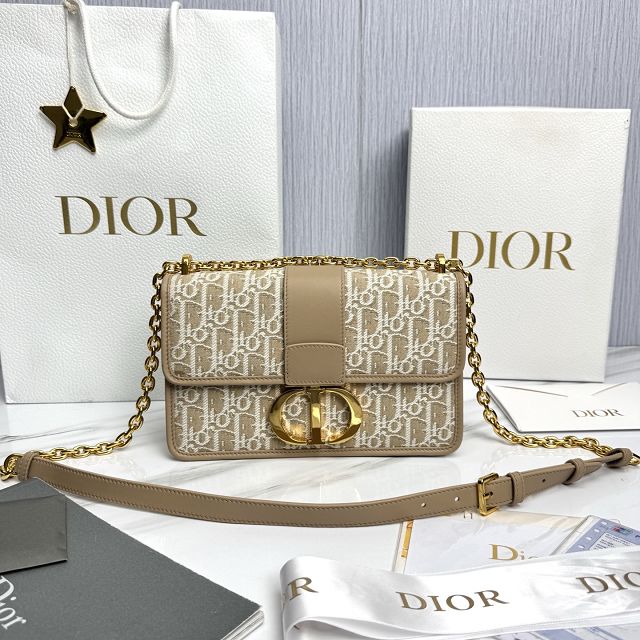 Dior original cotton 30 montaigne chain bag M9208 natural