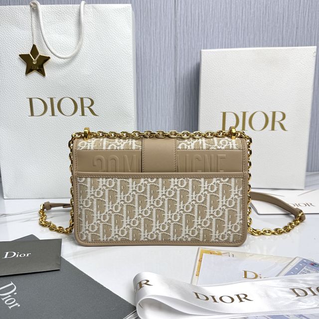 Dior original cotton 30 montaigne chain bag M9208 natural