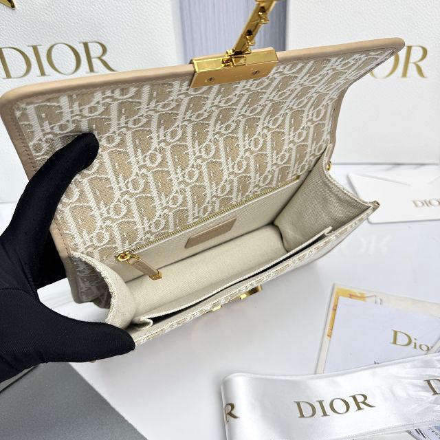 Dior original cotton 30 montaigne chain bag M9208 natural