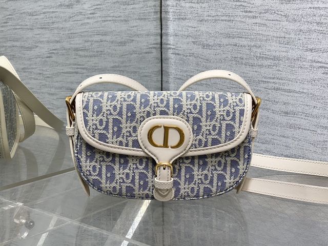 Dior original cotton bobby east-west bag M9327 blue