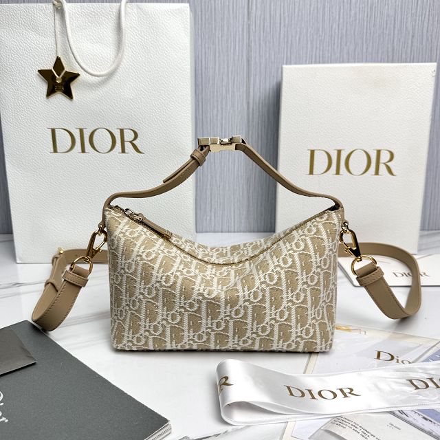 Dior original cotton diortravel nomad pouch S5554 natural