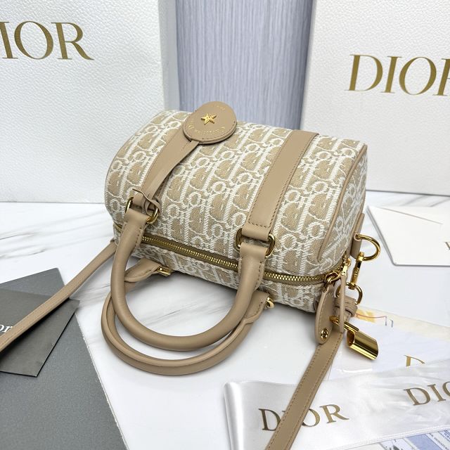 Dior original cotton groove 20 small bag M1364 natural