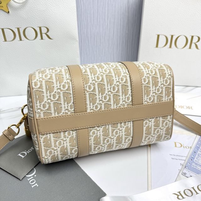Dior original cotton groove 25 bag M1365 natural
