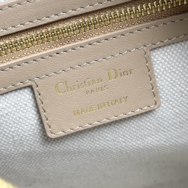 Dior original cotton groove 25 bag M1365 natural