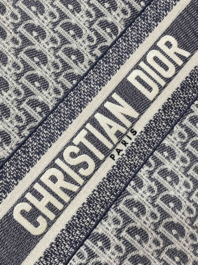Dior original cotton large book tote bag M1286 blue