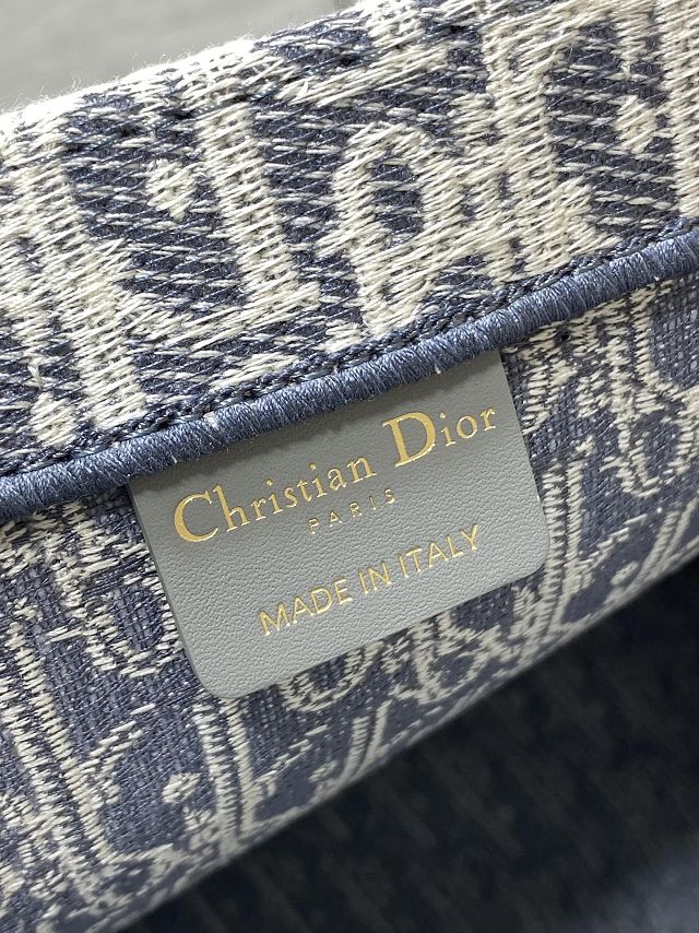 Dior original cotton large book tote bag M1286 blue