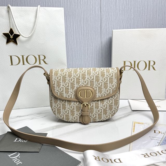 Dior original cotton medium bobby bag M9319 natural
