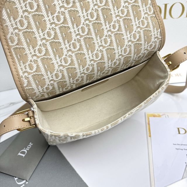 Dior original cotton medium bobby bag M9319 natural