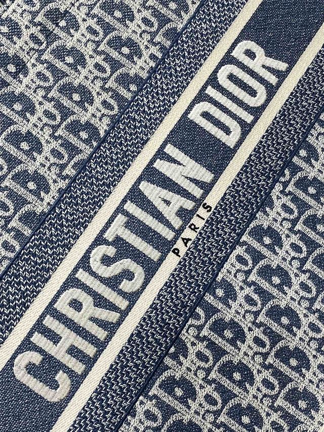 Dior original cotton medium book tote bag M1324 blue