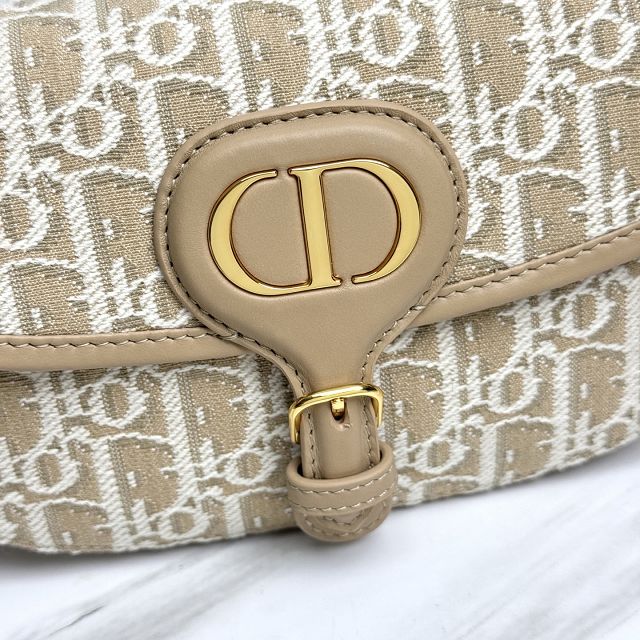 Dior original cotton mini bobby east-west bag S5713 natural