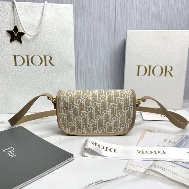 Dior original cotton mini bobby east-west bag S5713 natural