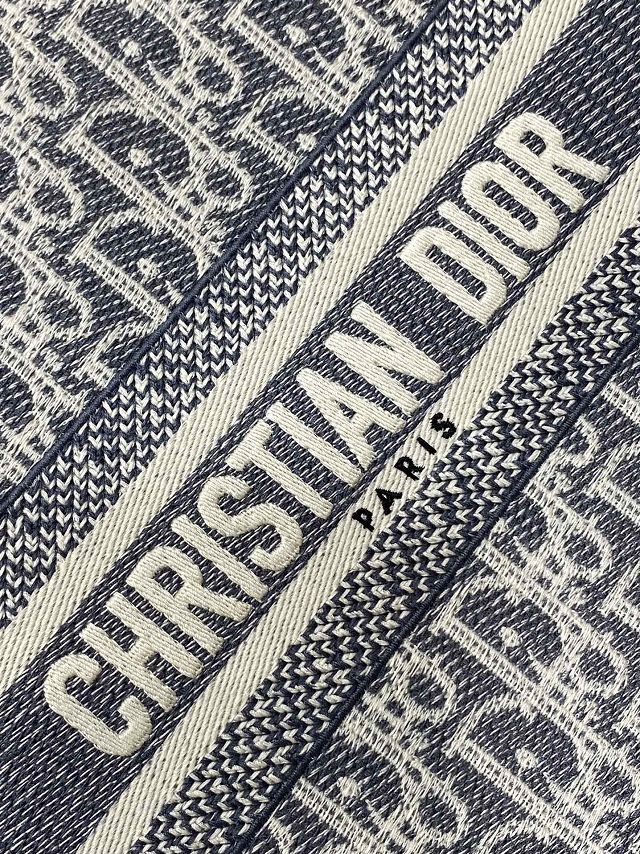Dior original cotton small book tote bag M1265 blue