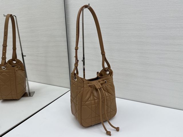 Dior original lambskin small D-motion bag M2851 brown