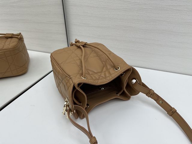 Dior original lambskin small D-motion bag M2851 brown