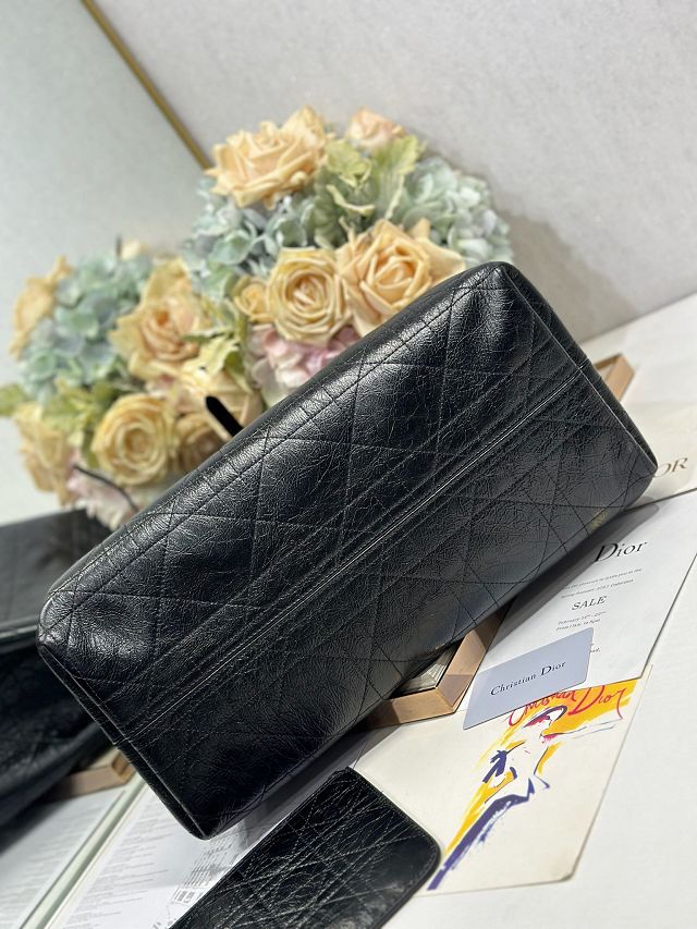 Dior original crinkled calfskin large toujours bag M2833 black
