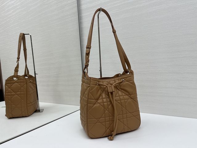 Dior original lambskin medium D-motion bag M2852 brown
