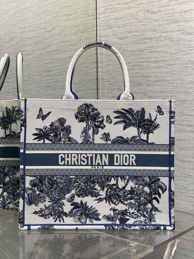 Dior original cotton large book tote bag M1286 