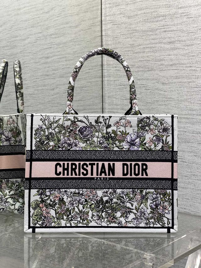 Dior original cotton medium book tote bag M1296 