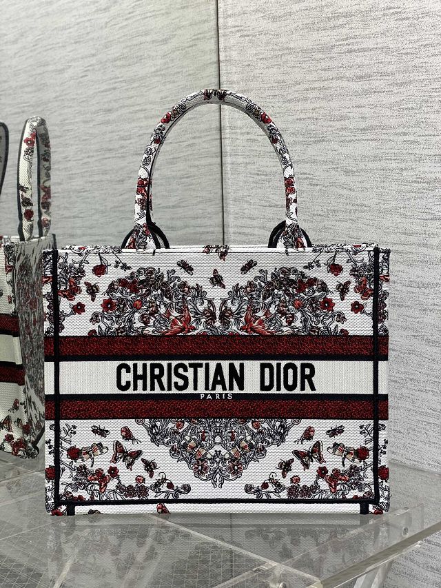 Dior original cotton medium book tote bag M1296 