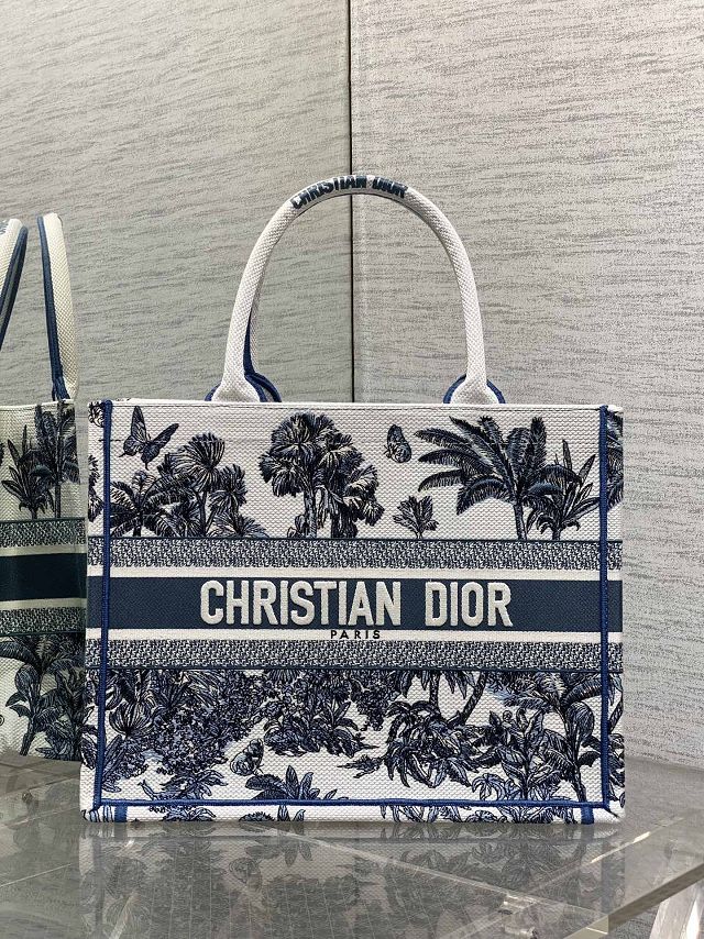Dior original cotton medium book tote bag M1296 