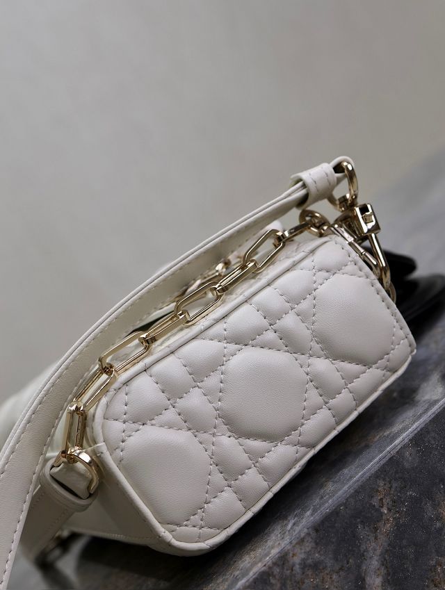 Dior original lambskin medium lady D-joy bag M0540 white&black