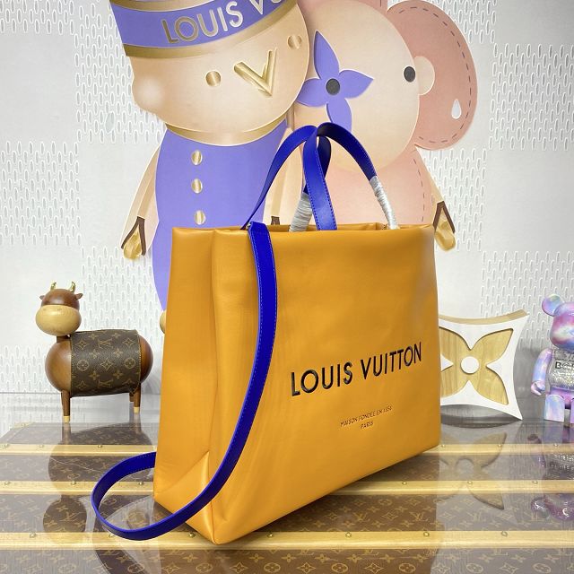 Louis vuitton origianl calfskin shopper bag m24457 yellow