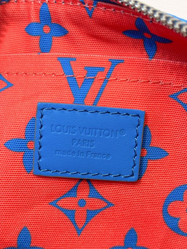 Louis vuitton original monogram canvas keepall 25 M14989 blue