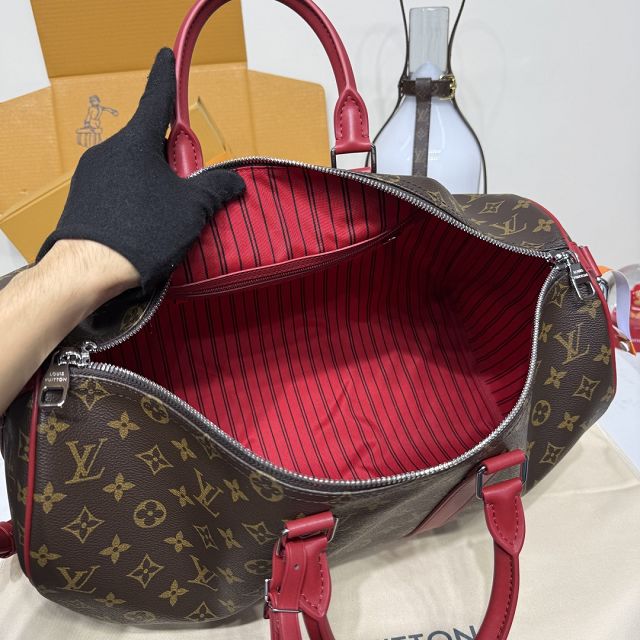 Louis vuitton original monogram canvas keepall 45 M13807 red