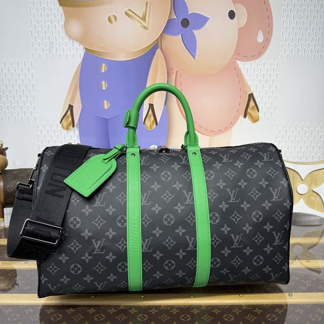Louis vuitton original monogram eclipse keepall 45 M15251 green