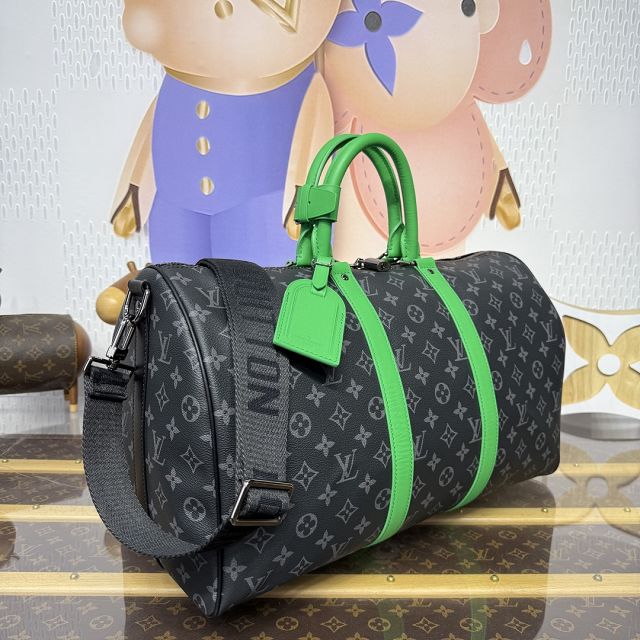 Louis vuitton original monogram eclipse keepall 45 M15251 green