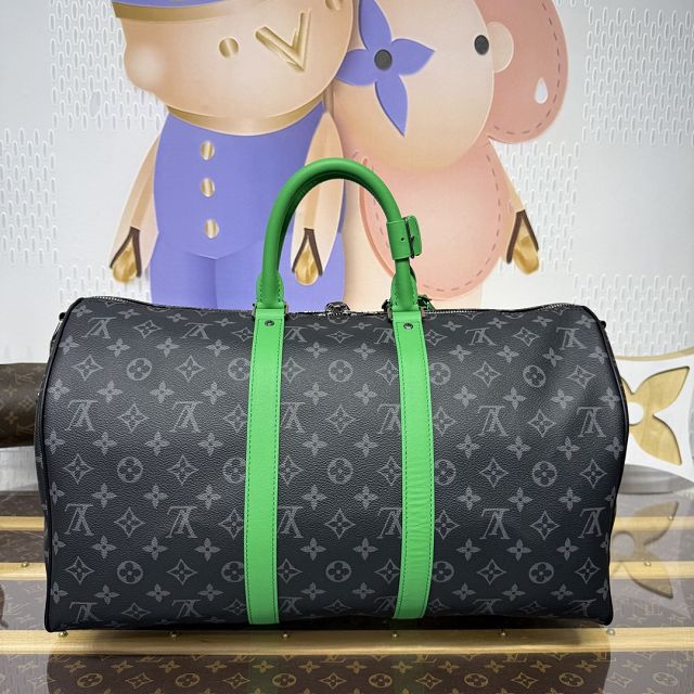 Louis vuitton original monogram eclipse keepall 45 M15251 green