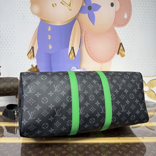Louis vuitton original monogram eclipse keepall 45 M15251 green