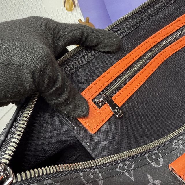 Louis vuitton original monogram eclipse keepall 45 M15251 orange