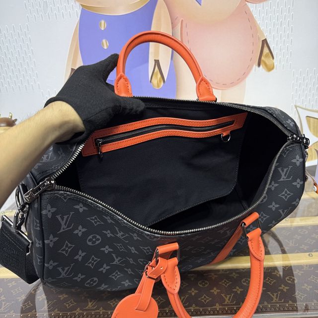 Louis vuitton original monogram eclipse keepall 45 M15251 orange