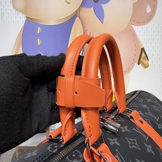 Louis vuitton original monogram eclipse keepall 45 M15251 orange
