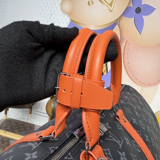 Louis vuitton original monogram eclipse keepall 55 M15253 orange