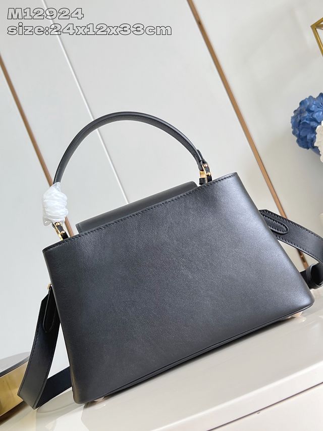 Louis vuitton original calfskin capucines MM souple M12927 black