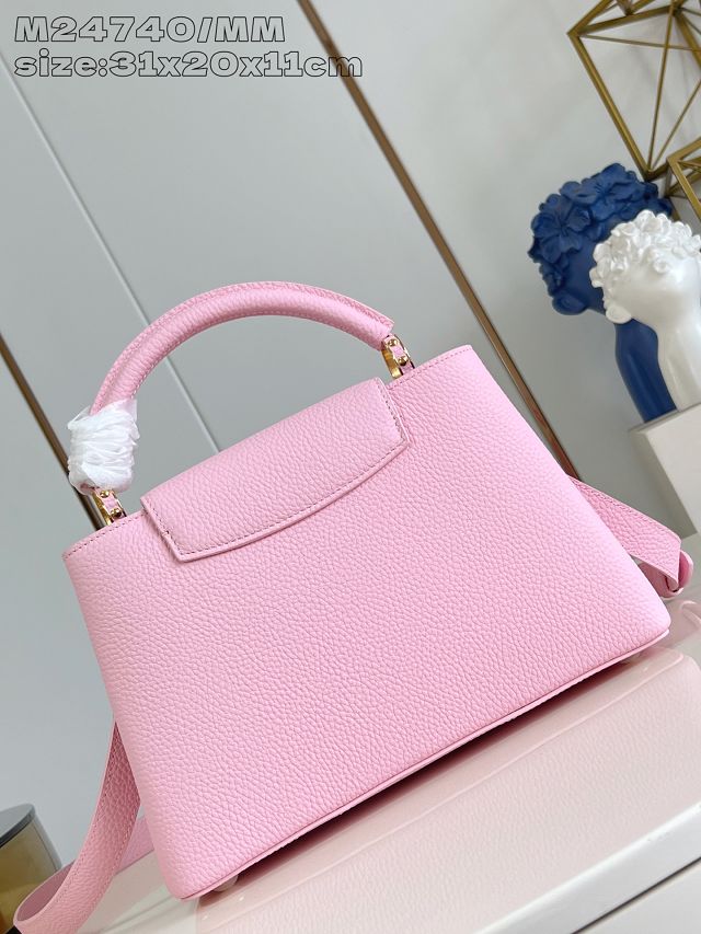 Louis vuitton original calfskin capucines mm handbag M20704 pink
