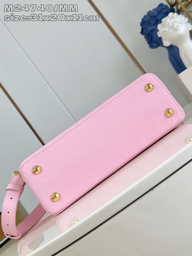 Louis vuitton original calfskin capucines mm handbag M20704 pink