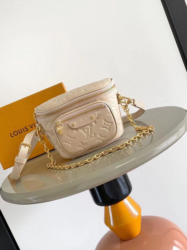 Louis vuitton original calfskin mini bumbag M13827 dune