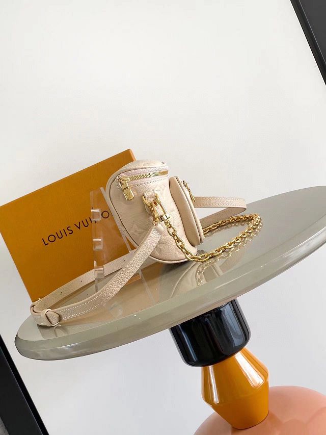 Louis vuitton original calfskin mini bumbag M13827 dune