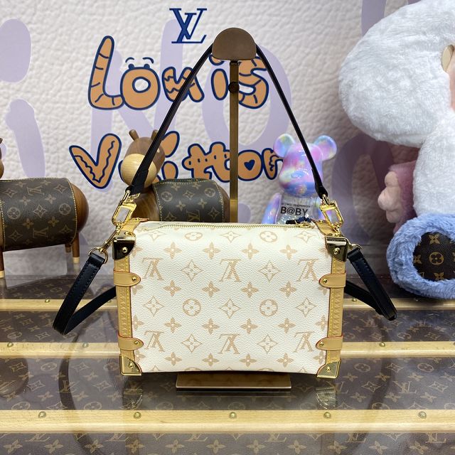 Louis vuitton original canvas side trunk M46907 black