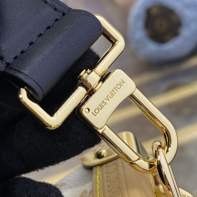 Louis vuitton original canvas side trunk M46907 black