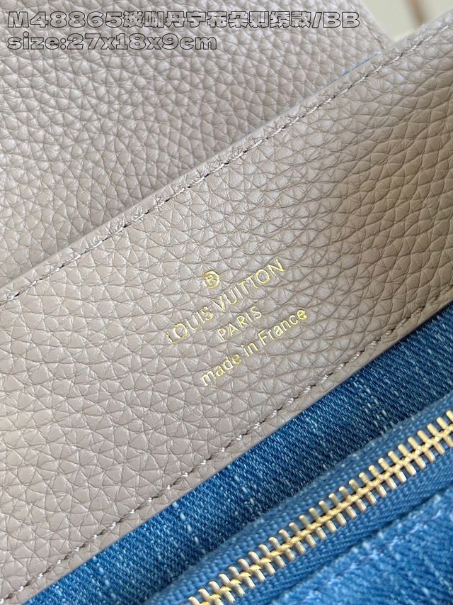 Louis vuitton original denim capucines BB handbag M25471 grey