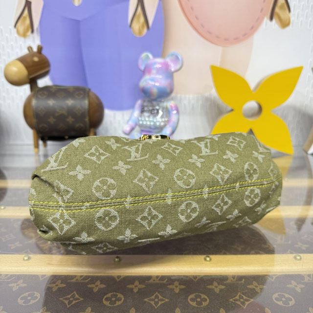 Louis vuitton original denim shoulder bag M95217 green