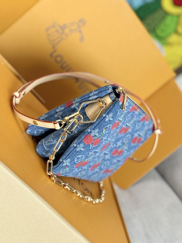 Louis vuitton original monogram denim coussin pm M14978 blue