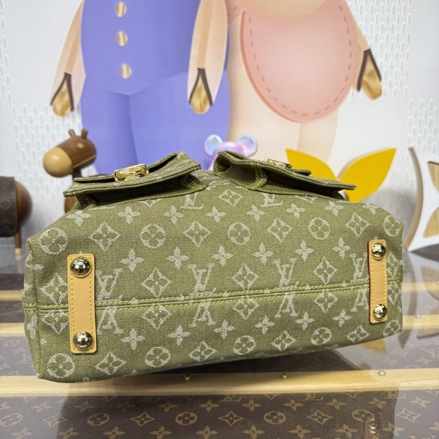 Louis vuitton original monogram denim hobo bag M95211 green