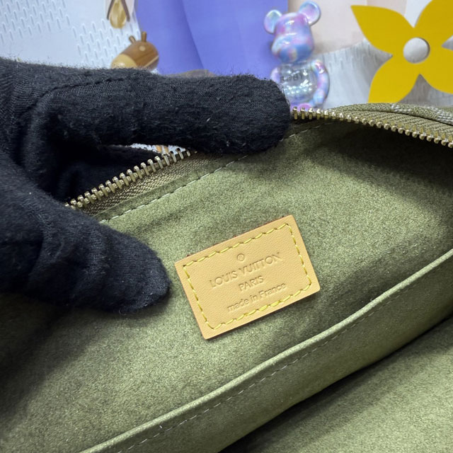 Louis vuitton original monogram denim hobo bag M95211 green