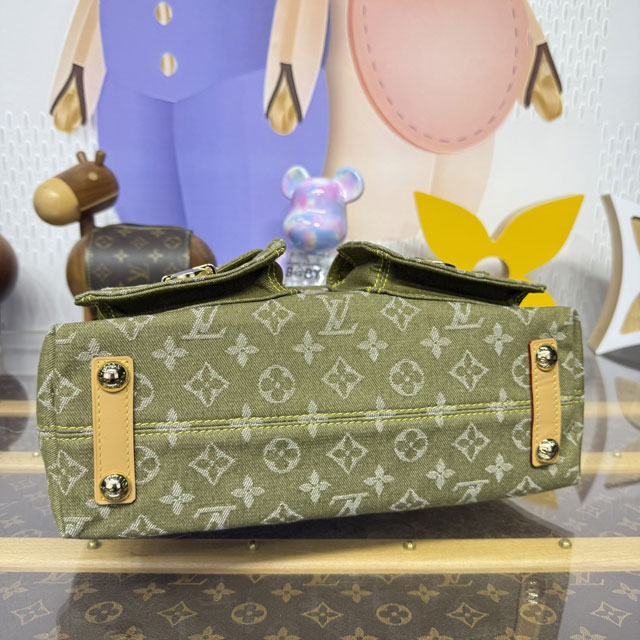 Louis vuitton original monogram denim hobo bag M95213 green