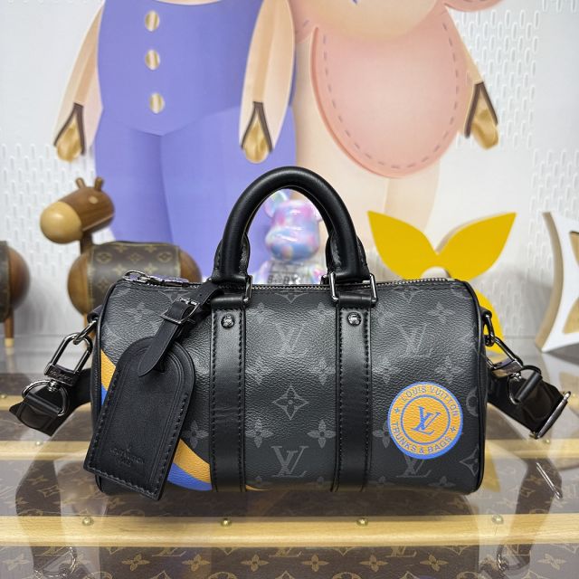 Louis vuitton original monogram eclipse keepall 25 M01942